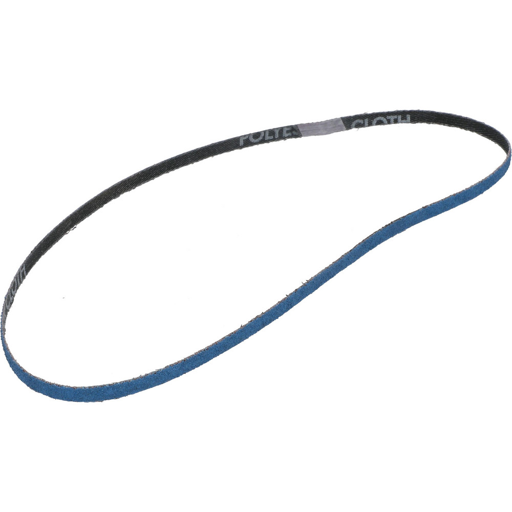 Abrasive Belt: 1/4" Wide, 24" OAL, 60 Grit, Zirconia Alumina - Coated, Coarse Grade, X Weighted, Wet & Dry,  Series R823P