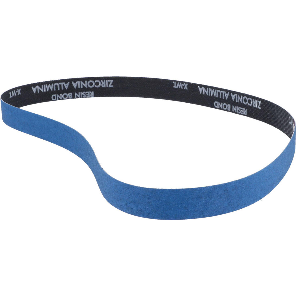 Abrasive Belt: 1" Wide, 42" OAL, 120 Grit, Zirconia Alumina - Coated, Medium Grade, X Weighted, Wet & Dry,  Series R823P