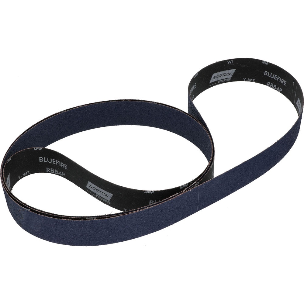 Abrasive Belt: 2" Wide, 132" Long, 50 Grit, Zirconia Alumina