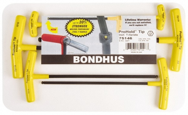 Bondhus 75146 6 Piece T-Handle Hex Key Set Image