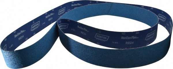 Norton 78072750136 Abrasive Belt: 3" Wide, 132" Long, 40 Grit, Zirconia Alumina Image