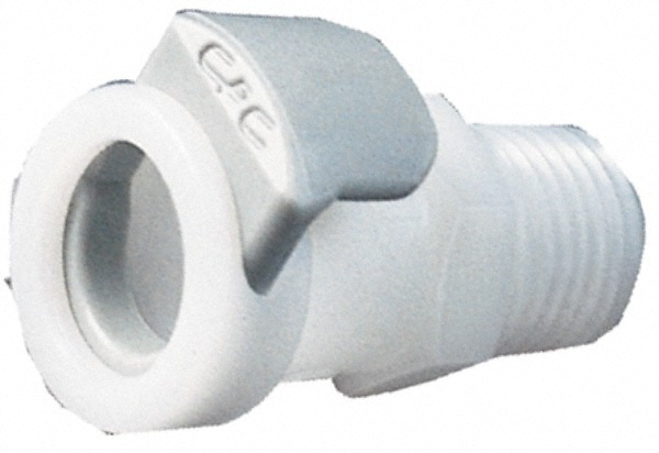 Push-To-Connect Tube Fitting: Connector, 3/8" Thread, 3/8" OD