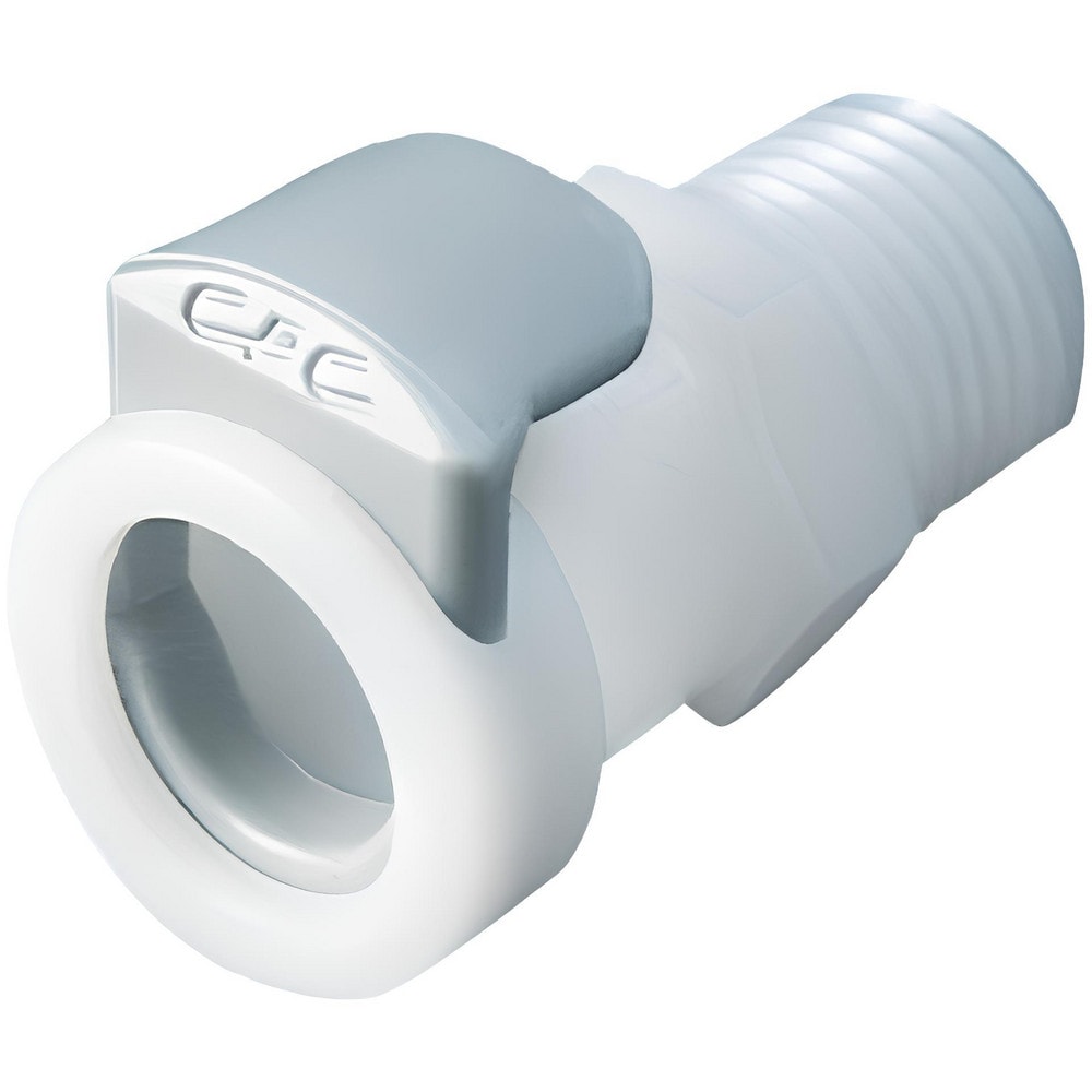 Push-to-Connect Tube Fitting: Connector, 1/4" Thread, 1/4" OD