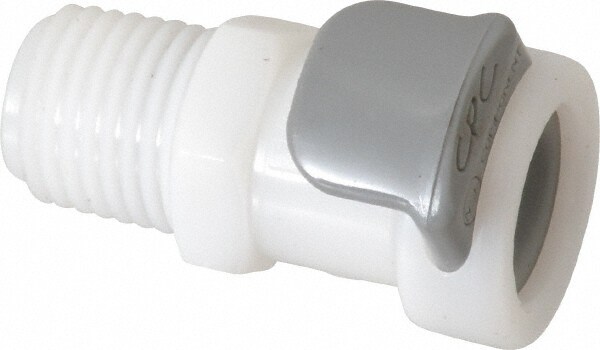 Push-to-Connect Tube Fitting: Connector, 1/4" Thread, 1/4" OD