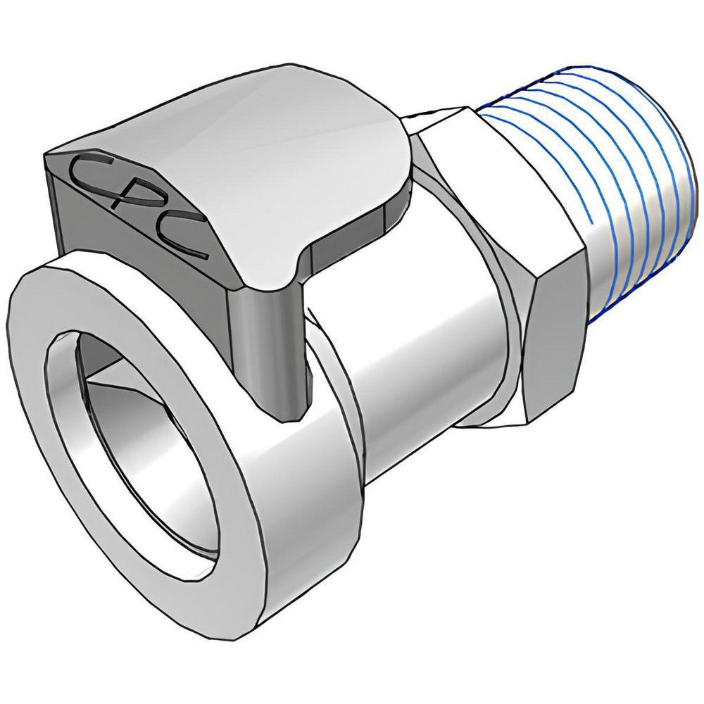 Push-To-Connect Tube Fitting: Connector, 3/8" Thread, 3/8" OD