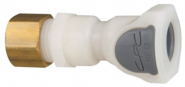 Push-To-Connect Tube Fitting: Connector, 1/4" Thread, 1/4" OD