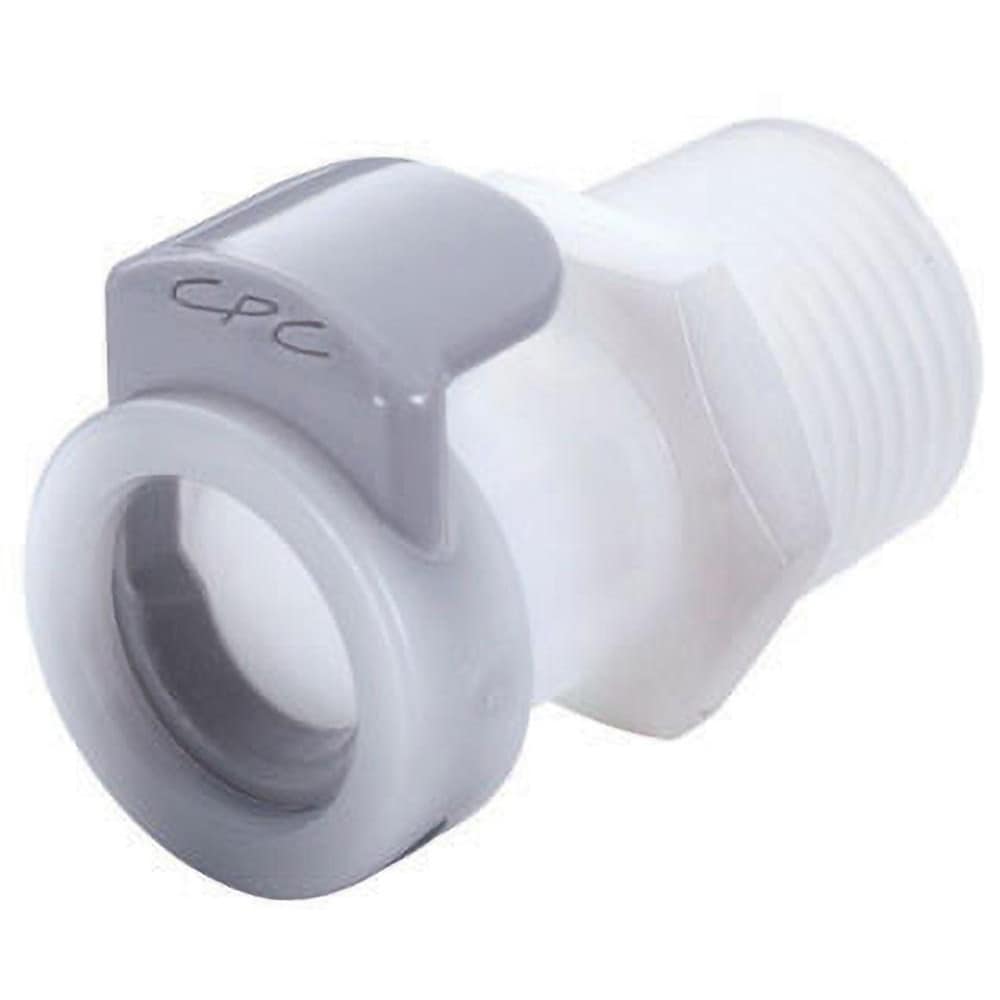 Push-to-Connect Tube Fitting: Connector, 3/8" Thread, 3/8" OD