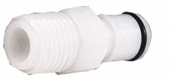 Push-To-Connect Tube Fitting: Connector, 3/8" Thread, 3/8" OD