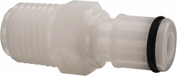 Push-to-Connect Tube Fitting: Connector, 1/4" Thread, 1/4" OD