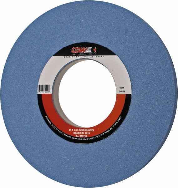 CGW Abrasives 14" Diam x 5" Hole x 1" Thick, K Hardness, 60 Grit