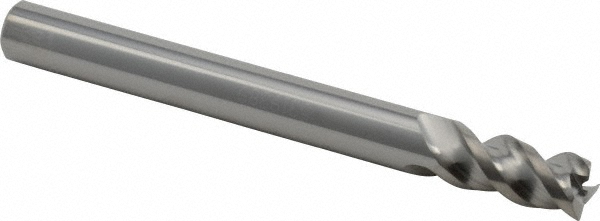 Iscar 5622183 Corner Radius End Mill: 1/4" Dia, 1/2" LOC, 0.008" Radius, 3 Flutes, Solid Carbide Image