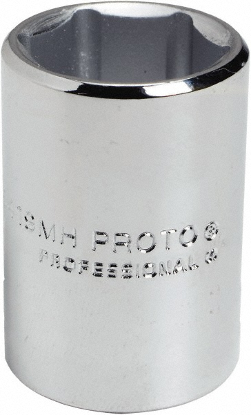 Standard  Hand Socket: 1/2" Drive, 15/16" Socket, 6-Point - Chrome Finish