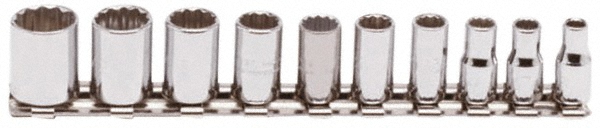 PROTO J47104 Standard Socket Set: 10 Pc Image