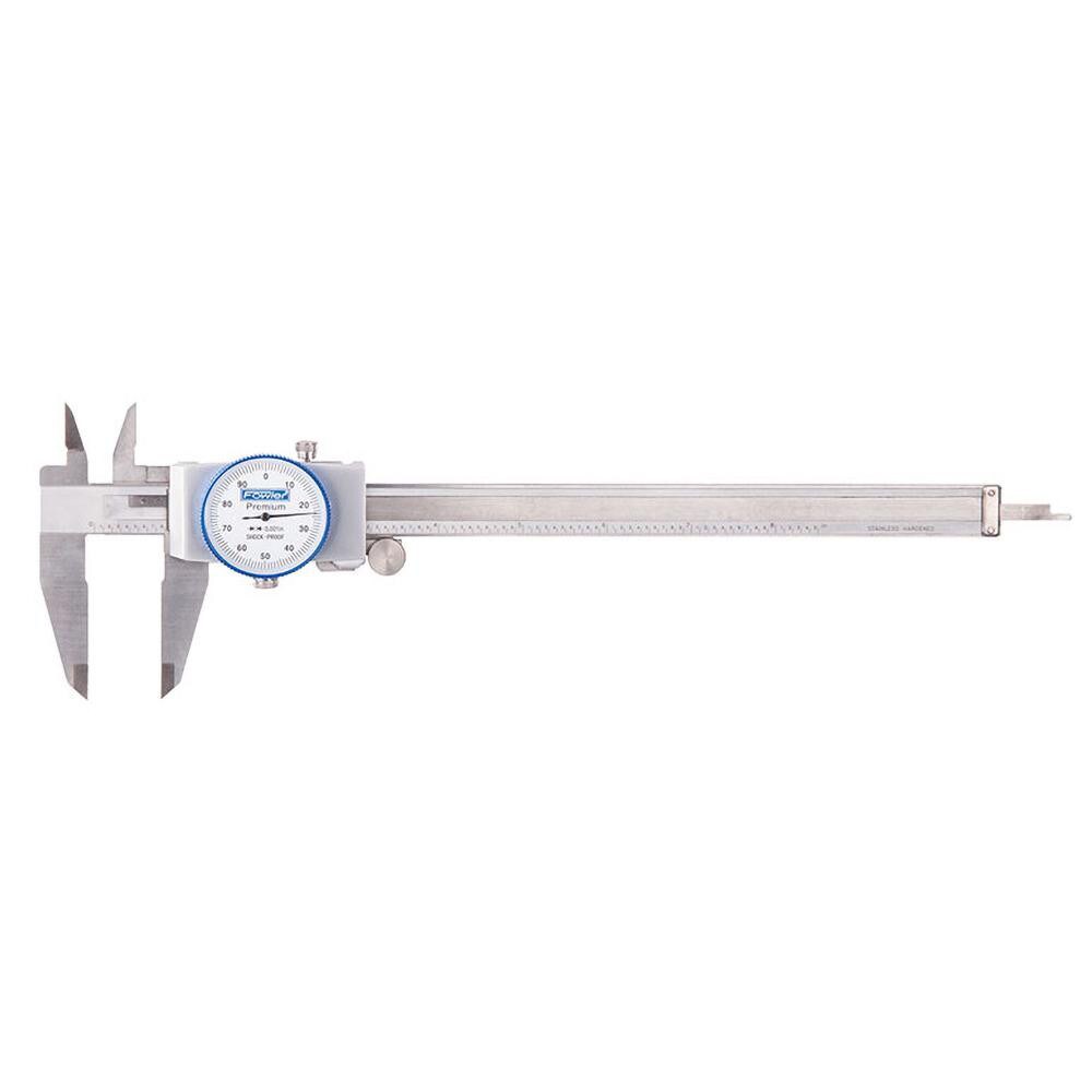 Dial Caliper: 8'' Range, 0.001'' Graduation, 0.1'' per Revolution