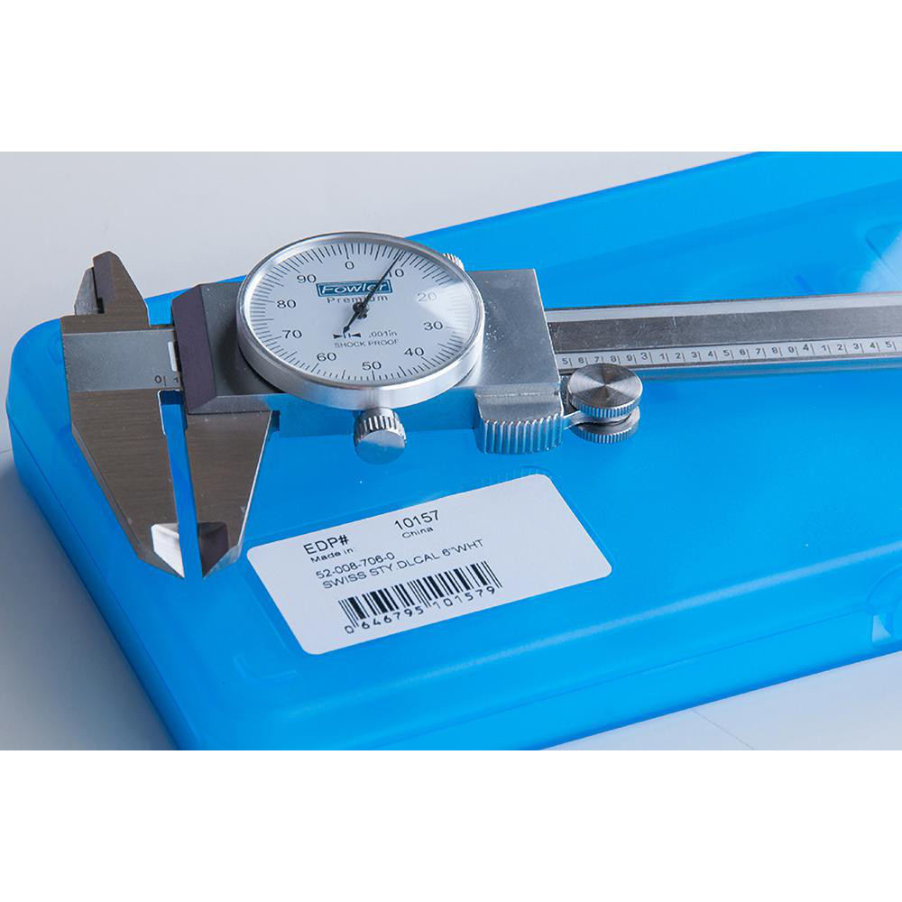 Fowler Dial Caliper 8'' Range, 0.001'' Graduation, 0.1'' per