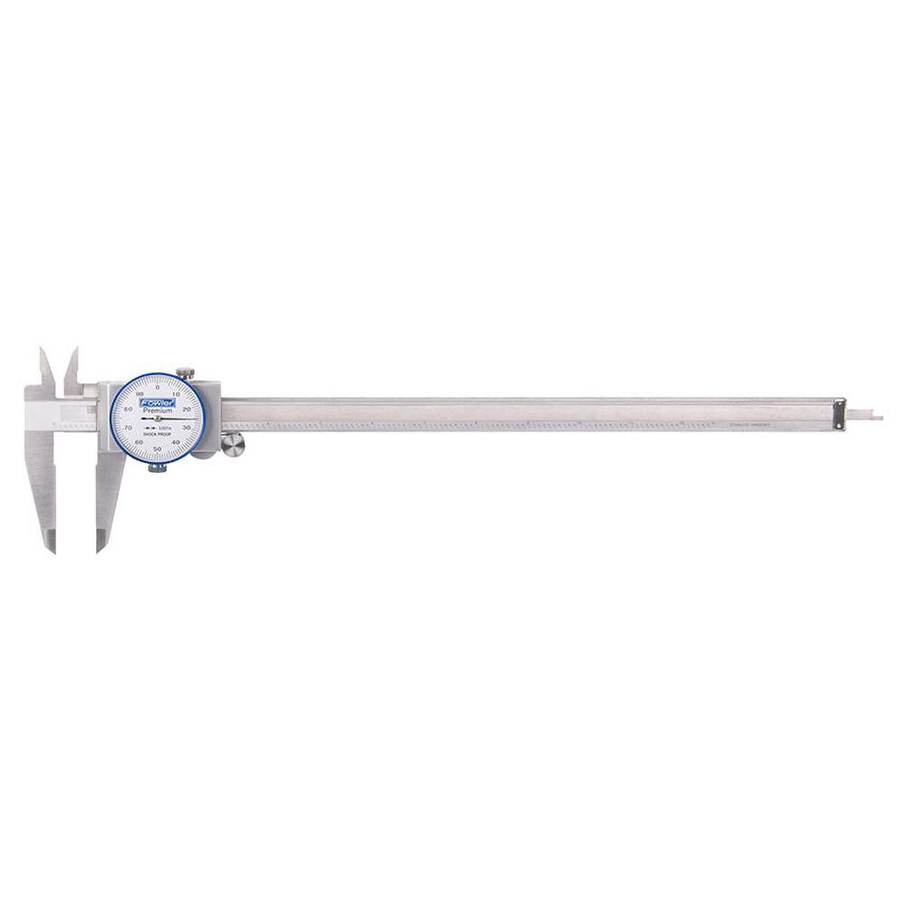 Dial Caliper: 12'' Range, 0.001'' Graduation, 0.1'' per Revolution