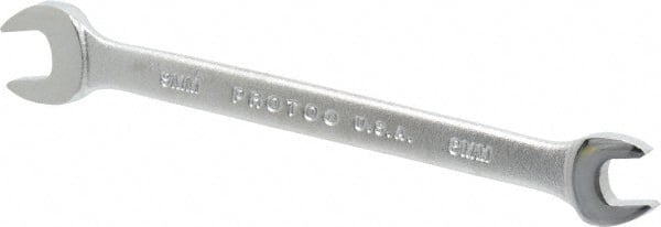 Open End Wrench: Double End Head, 8 mm x 9 mm, Double Ended