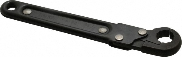 PROTO J3814 7/16", Black Finish, Ratcheting Flare Nut Wrench Image