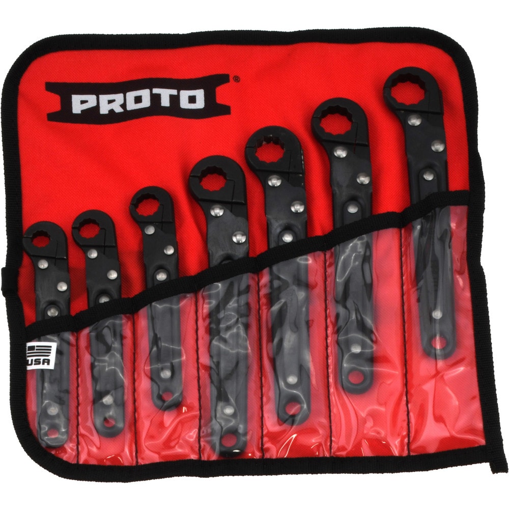 Flare Nut Wrench Set: 7 Pc, Inch