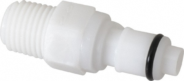 Push-to-Connect Tube Fitting: Connector, 1/4" Thread, 1/4" OD