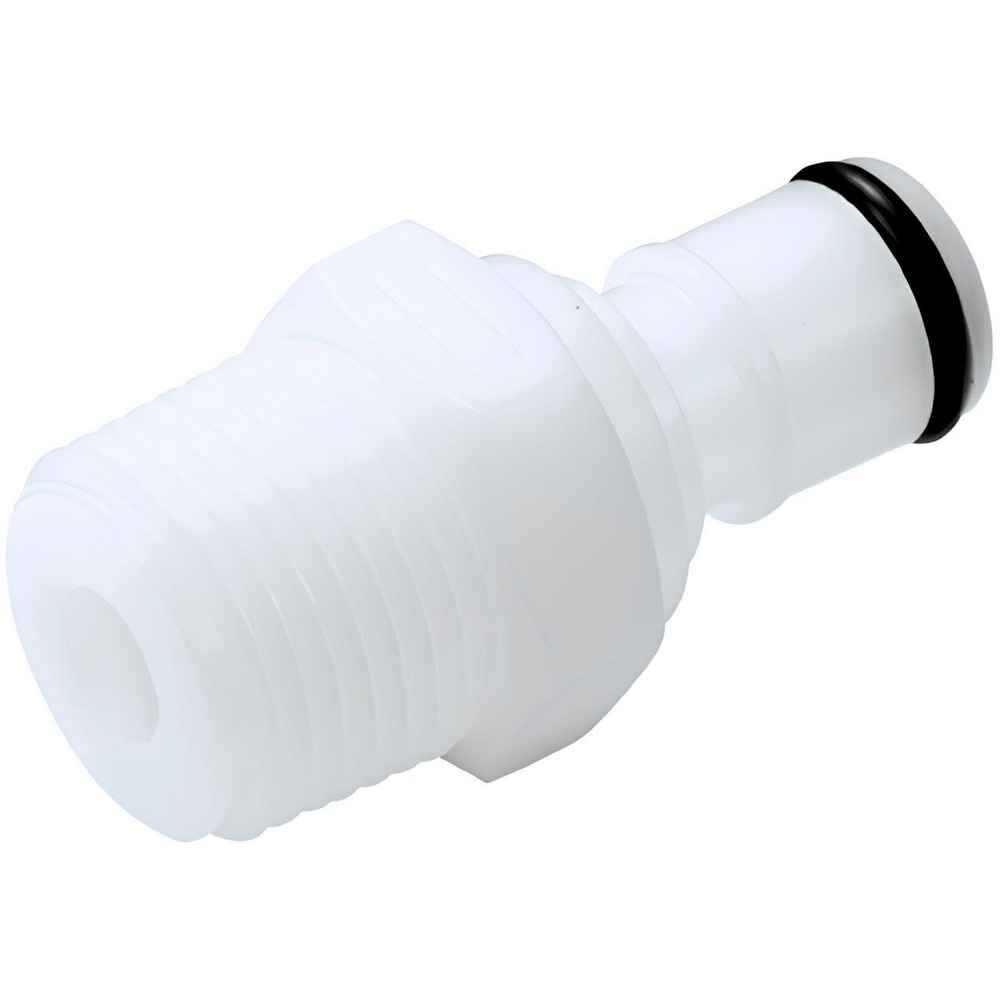 Push-to-Connect Tube Fitting: Connector, 3/8" Thread, 3/8" OD