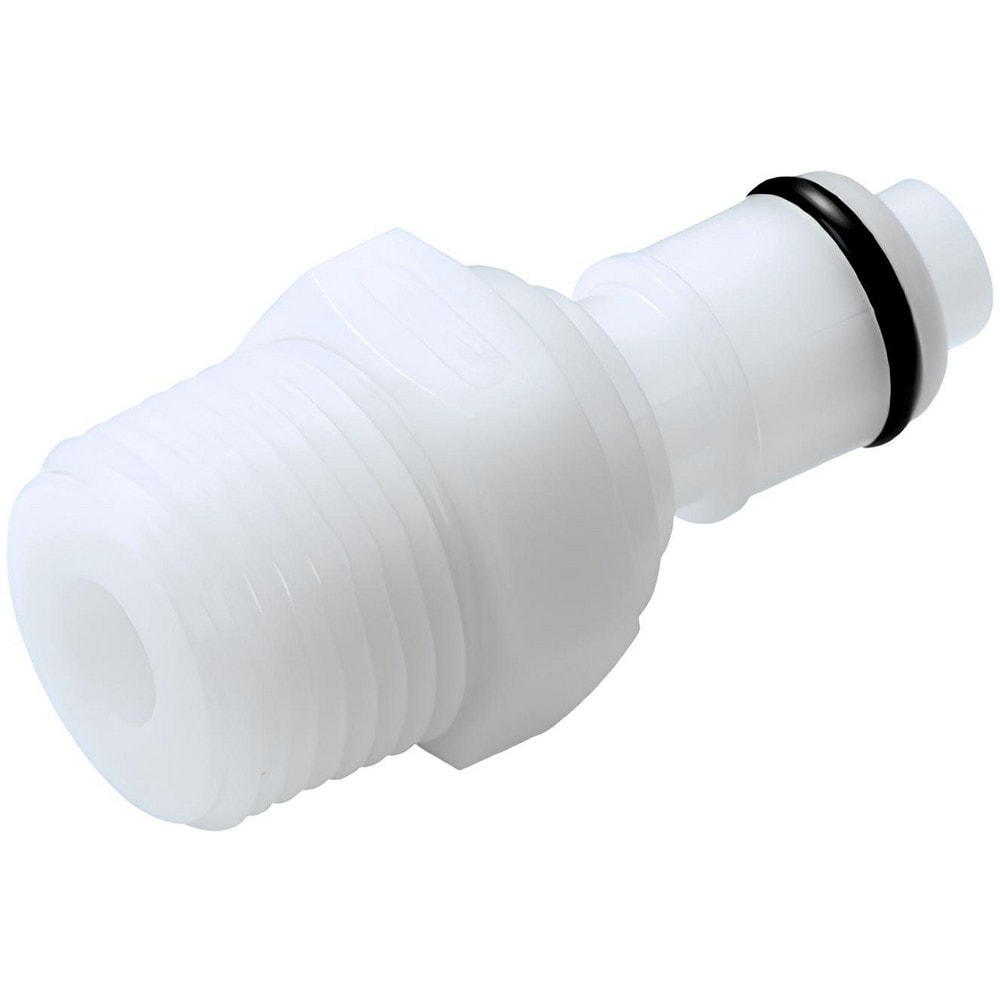 Push-To-Connect Tube Fitting: Connector, 3/8" Thread, 3/8" OD