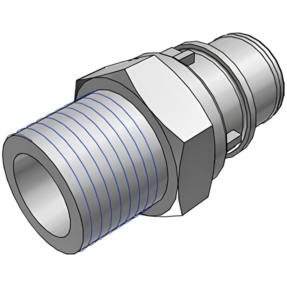 Push-to-Connect Tube Fitting: Connector, 1/2" Thread, 1/2" OD