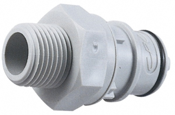 CPC Colder Products 60500 Push-to-Connect Tube Fitting: Connector, 3/8" Thread, 3/8" OD Image