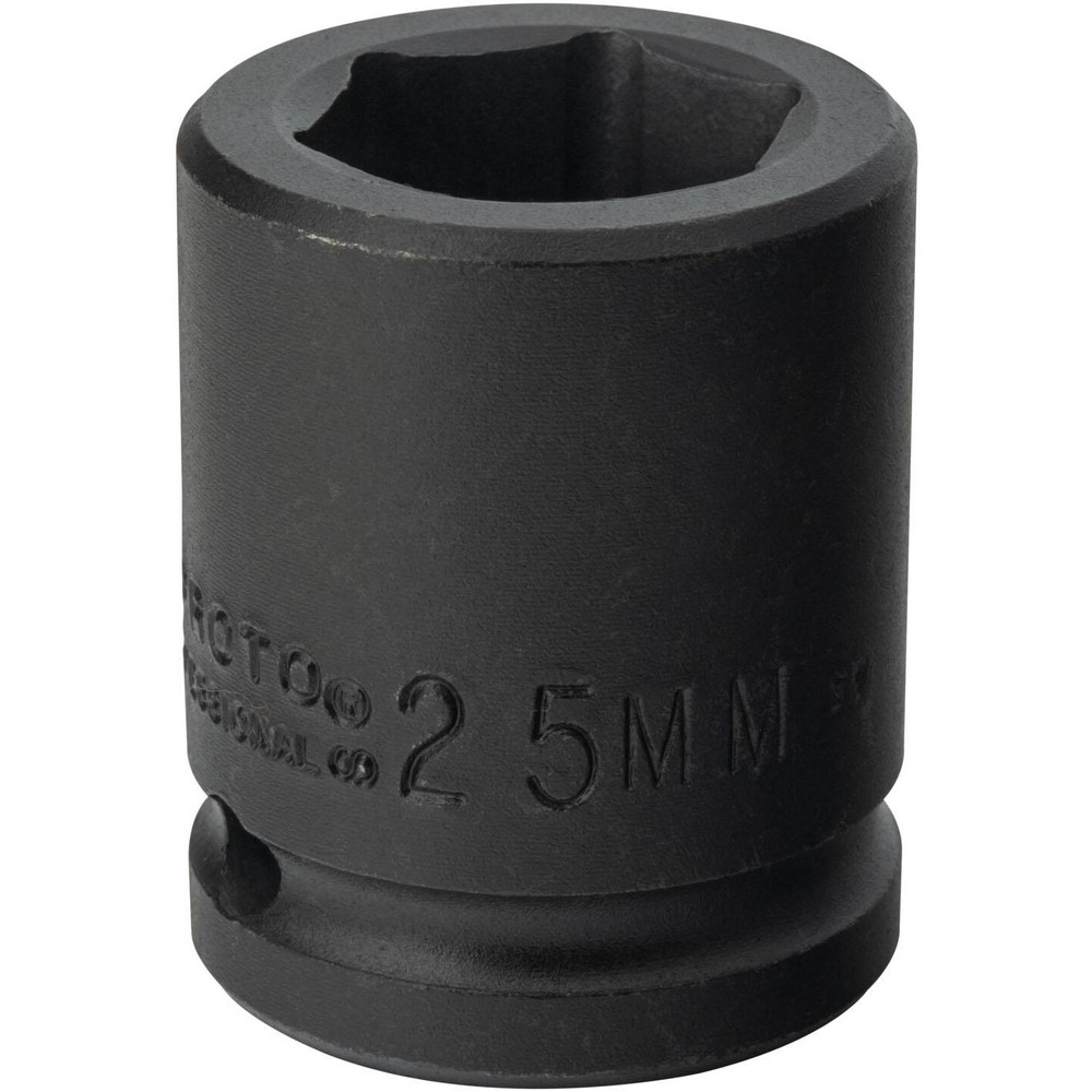 Impact Socket: 3/4" Drive, 25 mm Socket, Hex Drive - 6 Point
