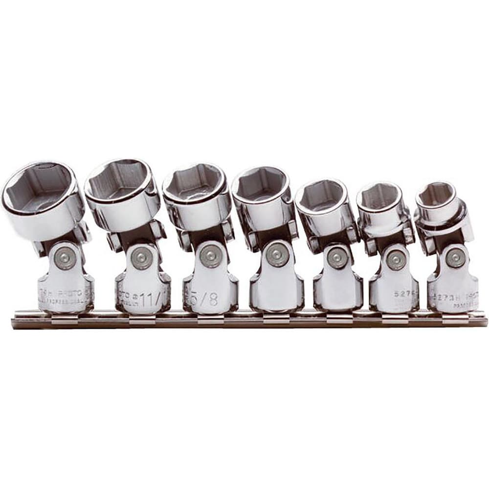 Standard Socket Set: 7 Pc, 3/8" Drive, 3/8 to 3/4" Socket