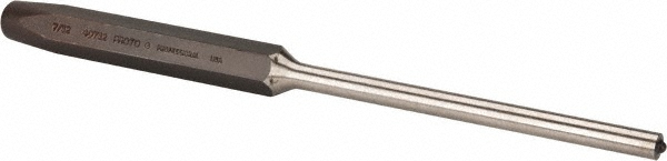 Proto Roll Pin Punch: 7/32" - 5-7/8" OAL, Steel