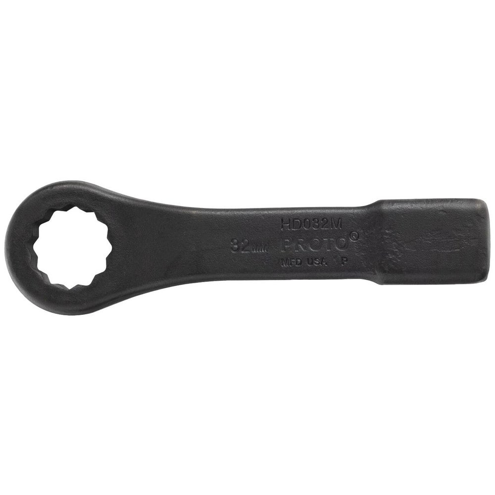 Box End Striking Wrench: 32 mm, 12 Point, Single End