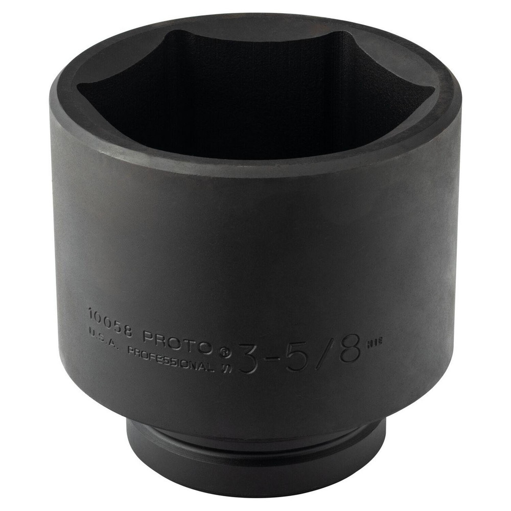 Impact Socket: 1" Drive, 3-5/8" Socket, Hex Drive