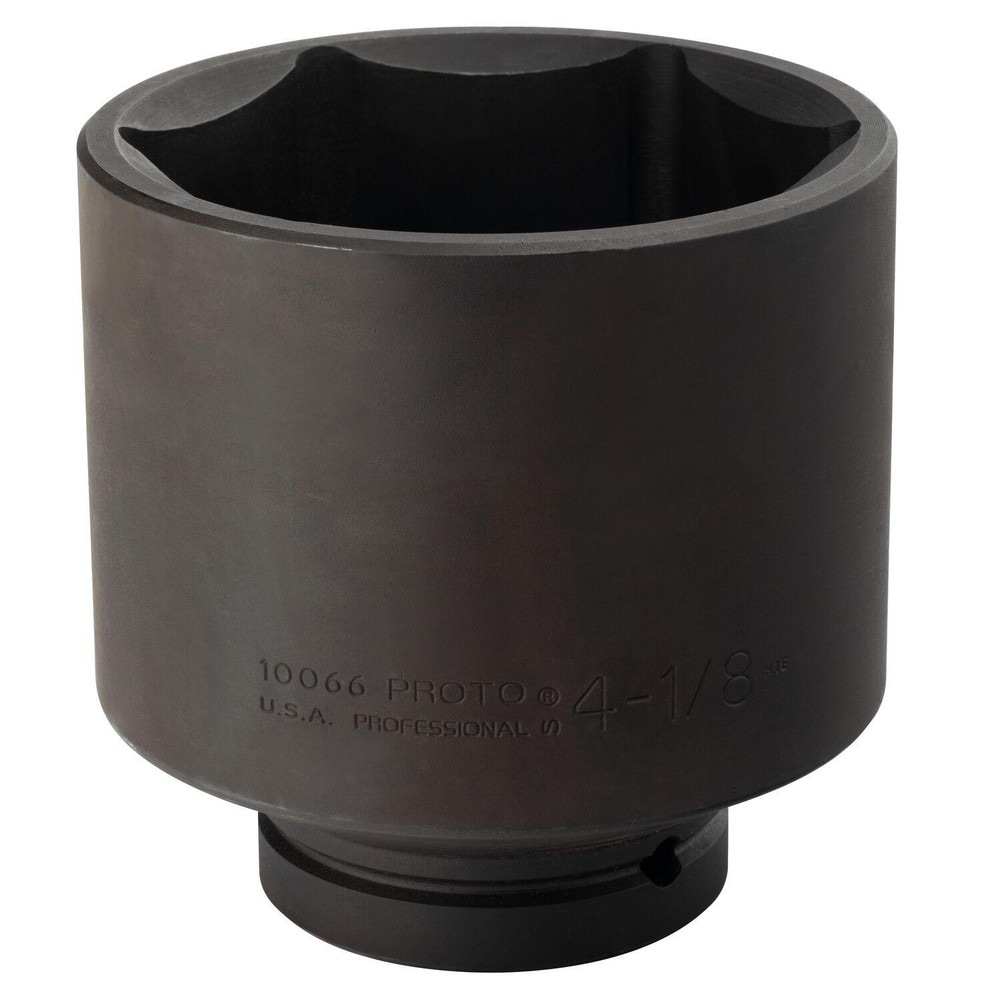 Impact Socket: 1" Drive, 4-1/8" Socket, Hex Drive