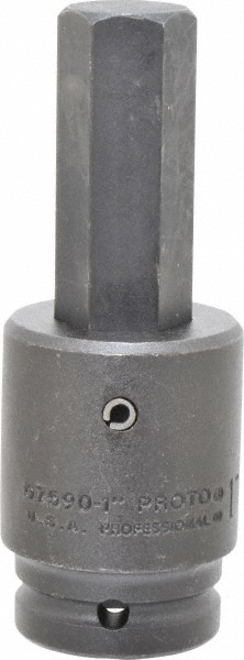 3/4" Drive, 1" Impact Hex Bit Socket - 2-33/64" Bit Length, 5-15/64" OAL