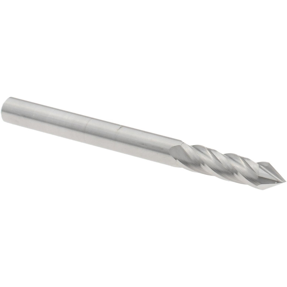 Drill Mill: 1/8" Dia, 1/2" LOC, 4 Flutes, 60 ° Point, Solid Carbide