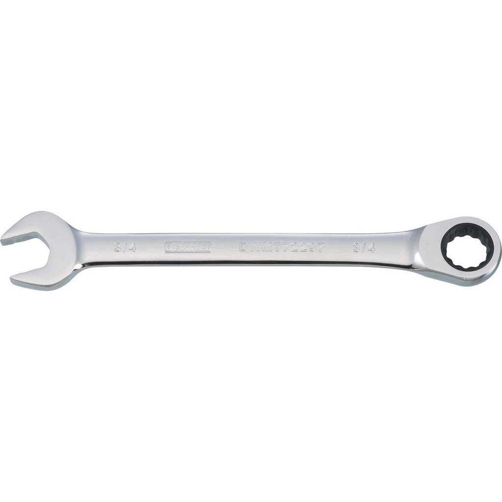 DeWALT Combination Wrench: 3/4" Head Size, 15 deg Offset - 9-11/16" OAL, Steel, Chrome Finish | 4-Pack | Part #DWMT72297OSP