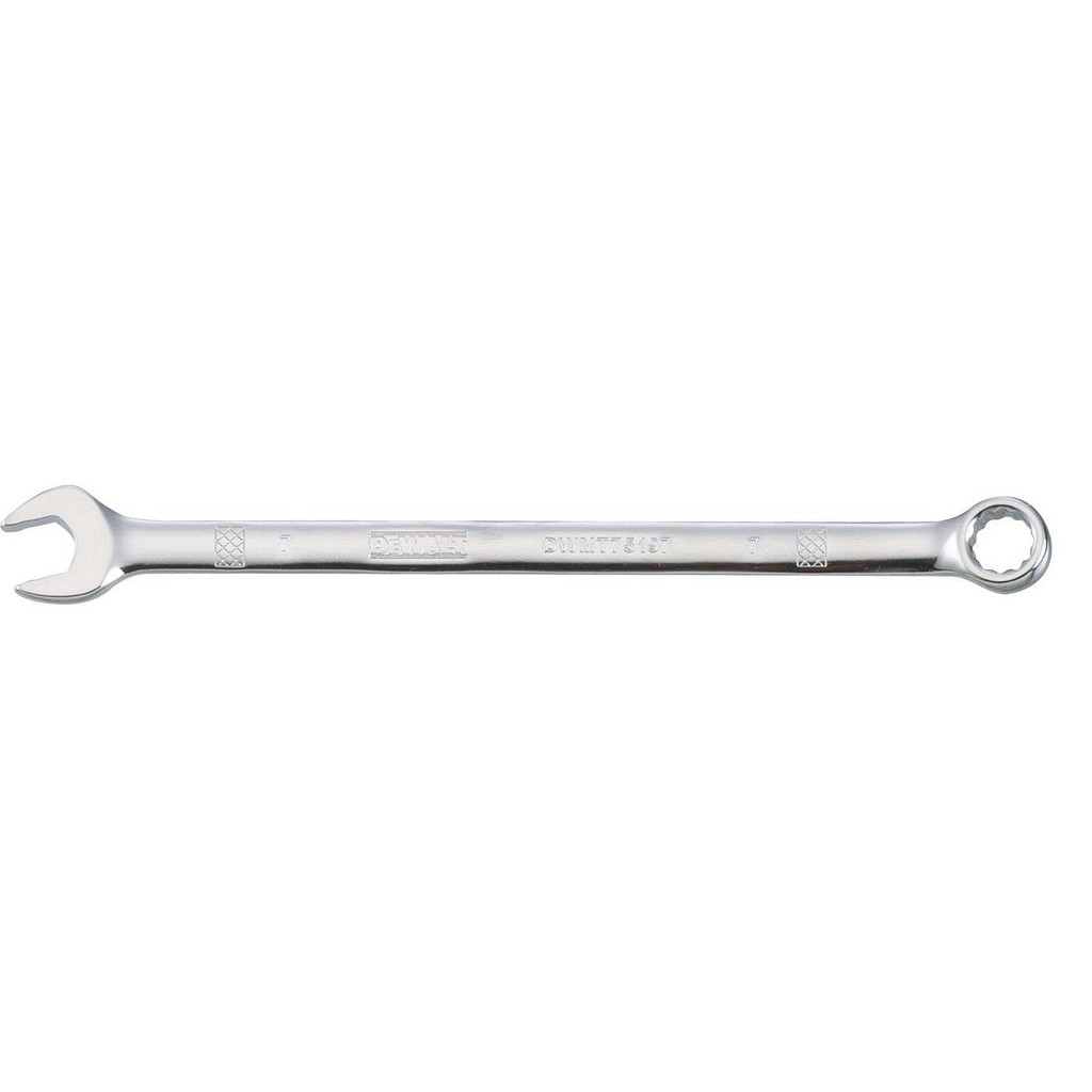 DeWALT Combination Wrench: 7.00 mm Head Size, 15 deg Offset - Steel, Chrome Finish | 4-Pack | Part #DWMT75197OSP