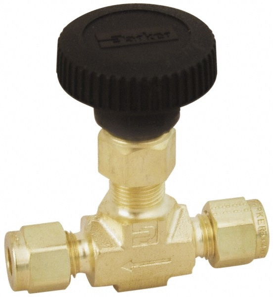 Parker 2Z-V4LN-B Needle Valve: Straight, 1/8" Pipe, Compression x Compression End Image