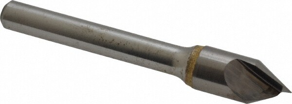 3/8" Head Diam, 1/4" Shank Diam, 1 Flute 60° Solid Carbide Countersink
