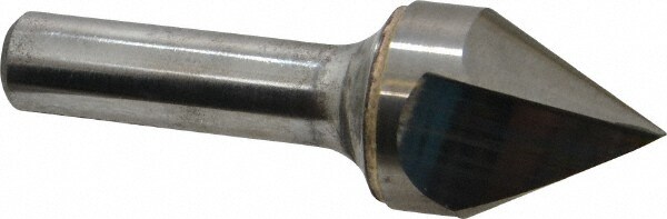1" Head Diam, 1/2" Shank Diam, 1 Flute 60° Solid Carbide Countersink