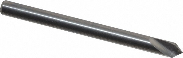 1/8" Head Diam, 1/8" Shank Diam, 1 Flute 82° Solid Carbide Countersink