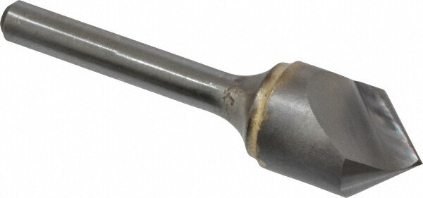 5/8" Head Diam, 1/4" Shank Diam, 1 Flute 82° Solid Carbide Countersink