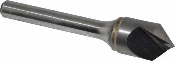 1/2" Head Diam, 1/4" Shank Diam, 1 Flute 90° Solid Carbide Countersink