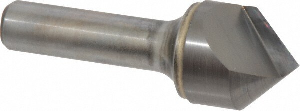 1" Head Diam, 1/2" Shank Diam, 1 Flute 90° Solid Carbide Countersink