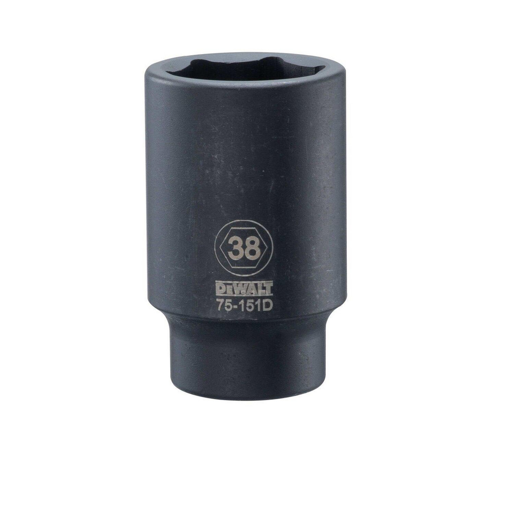 DeWALT Impact Socket: 3/4" Drive, 38 mm Socket, Hex Drive - 6 Point, Chrome | Part #DWMT75151OSP