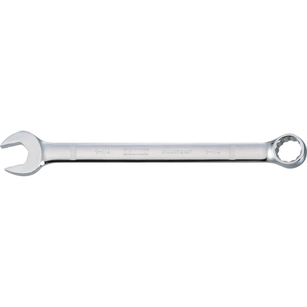 DeWALT Combination Wrench: 1-1/4" Head Size, 15 deg Offset - 16-7/8" OAL, Steel, Chrome Finish | 4-Pack | Part #DWMT75187OSP