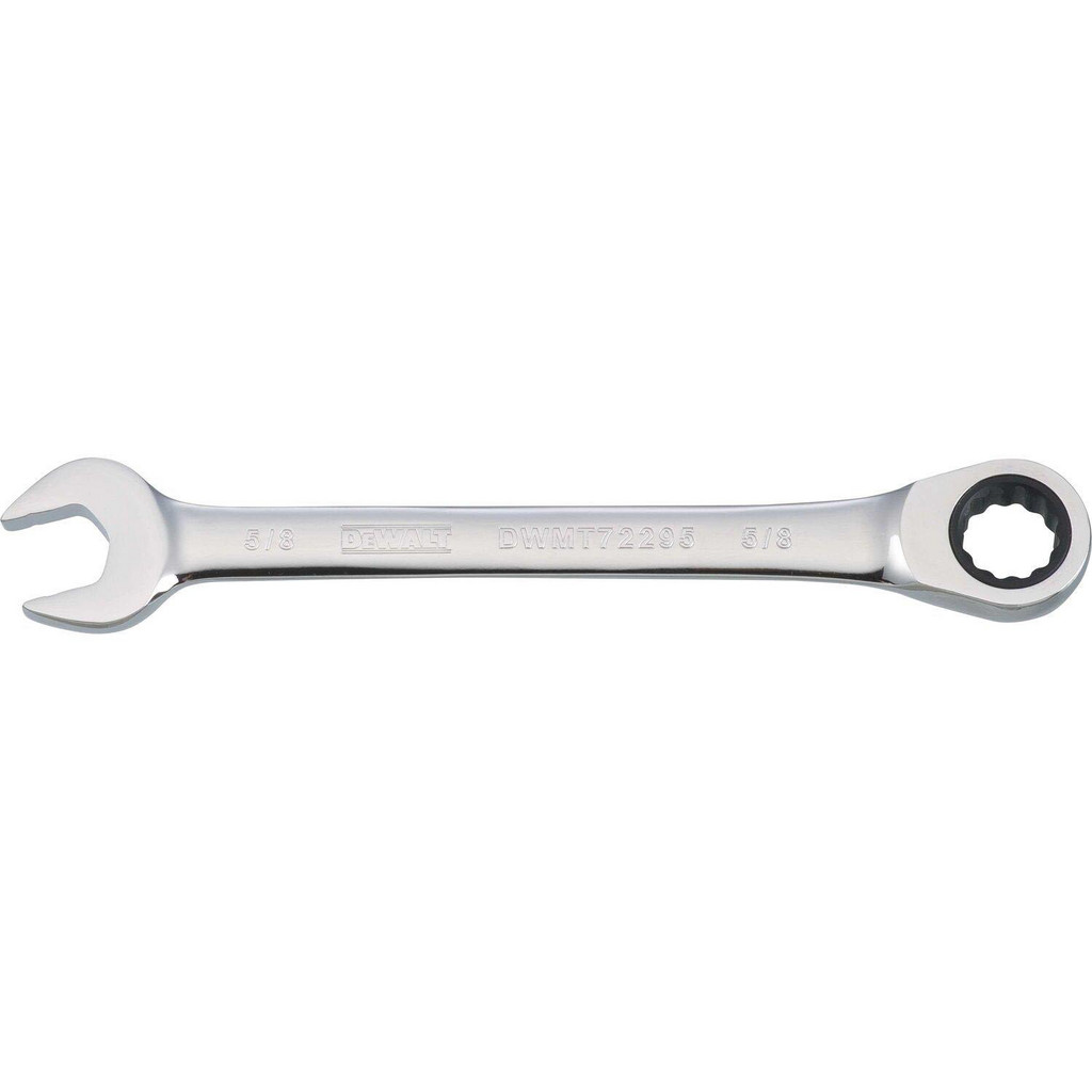 DeWALT Combination Wrench: 5/8" Head Size, 15 deg Offset - 7-15/16" OAL, Steel, Chrome Finish | 4-Pack | Part #DWMT72295OSP