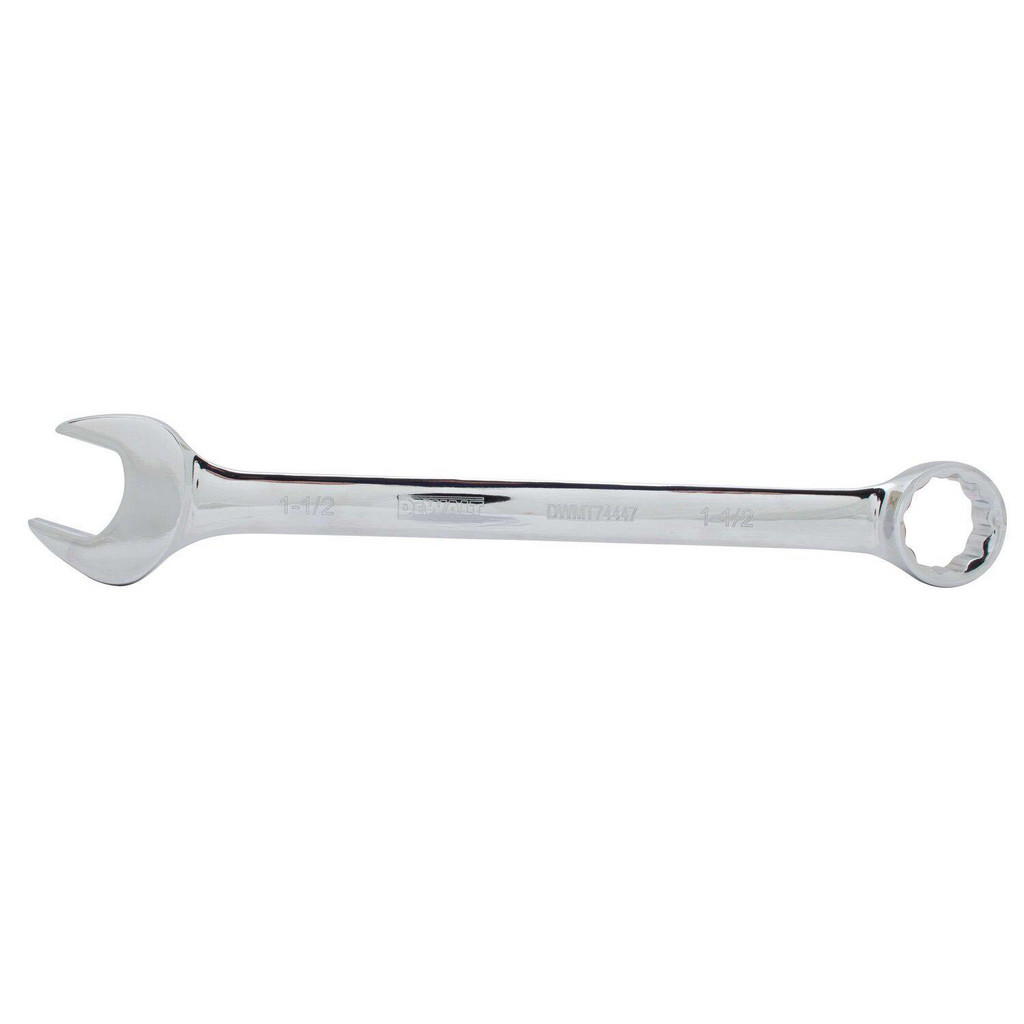 DeWALT Combination Wrench: 1-1/2" Head Size, 15 deg Offset - 20-3/32" OAL, Steel, Chrome Finish | 2-Pack | Part #DWMT74447OSP
