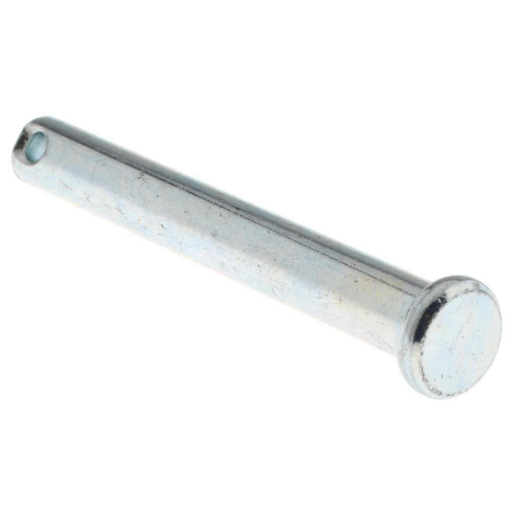 Made in USA | Value Collection 1/4" Pin Dia, 2" OAL, Standard Clevis Pin - 3/32" Hole, 1-29/32" Usable Length, Zinc-Plated Steel | 25-Pack | Part